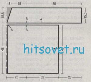 Удлиненный жакет с персидским узором, выкройка.