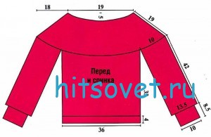 Вязание кофты из пряжи камтекс, выкройка.
