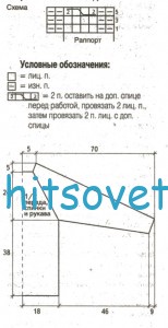 Меланжевый свитер спицами, схема. Меланжевый свитер спицами, схема.