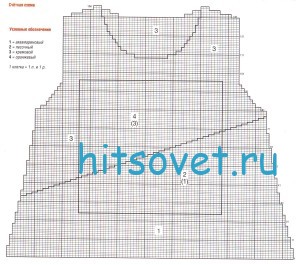 Ажурный пуловер с жаккардом, схемы.