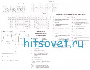 Схема вязания топа