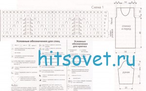 Вязание туники в полоску, схемы. Вязание туники в полоску , схемы.