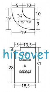 Вязаный топ и сумка, схема.