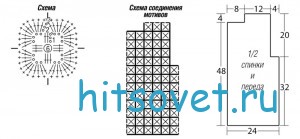 Схема вязания топа