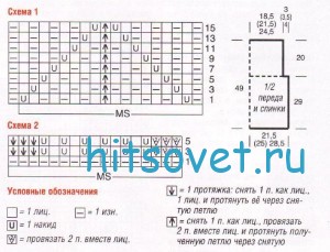 Схема вязания топа