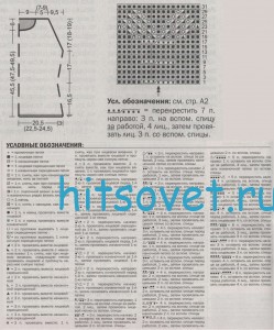 Схема вязания топа