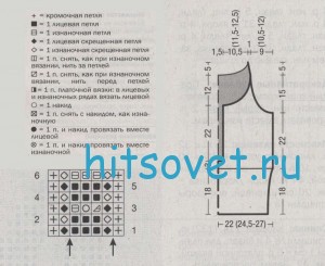 Схема вязания топа