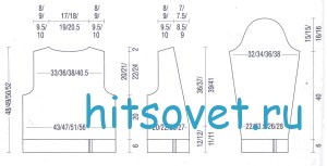 Вязание болеро спицами с описанием, выкройка.