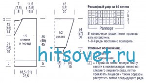 Пуловер для мальчика с рельефным узором, схемы. Пуловер для мальчика с рельефным узором, схемы.