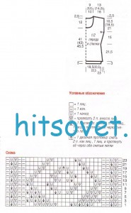 Схема вязания топа