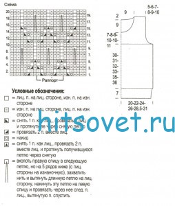 Схема вязания топа