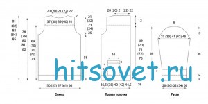 Вязание кардигана с поясом, выкройка. Вязание кардигана с поясом, выкройка.