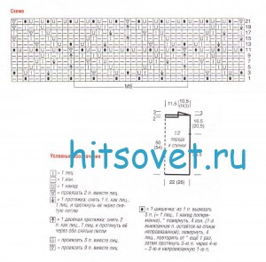 Схема вязания топа
