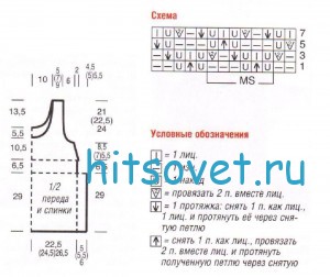 Вязание туники ажурным узором спицами, схема. Вязание туники ажурным узором спицами, схема.