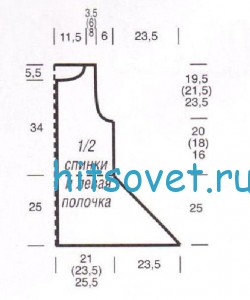 Вязание жилета с капюшоном для женщин, выкройка. Вязание жилета с капюшоном для женщин, выкройка.