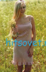 Вязаный костюм из топа и юбки, фото 2.