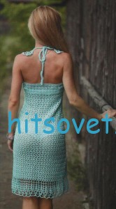 Вязаное платье с жабо, фото 2.