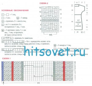 Вязаное мини платье крючком, схемы.