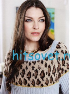 Вязание пуловера с леопардовым узором, фото 2.
