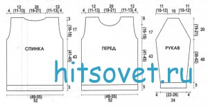 Мужской пуловер из хлопка, выкройка. Мужской пуловер из хлопка, выкройка.