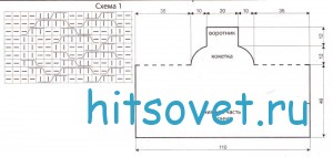 Вязаное пончо схема