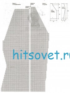 Пуловер реглан сверху вниз, схемы 2.