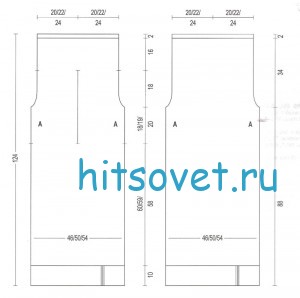 Вязаное платье для женщин, выкройка.