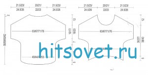 Модная модель женского пуловера, выкройка.