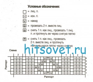 Берет с красивым узором