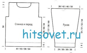 Модный вязаный свитер с жаккардом, выкройка.