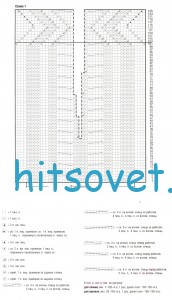 Белый вязаный жакет, схема 1.