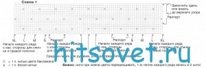 Вязаный жакет со снежинками, схема 1.