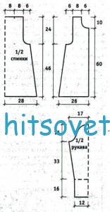 Красивый белый жакет спицами, выкройка.