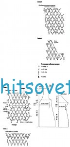 Вязаный жакет крючком из хлопка, схемы.