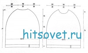 Вязание пелерины спицами, выкройка.