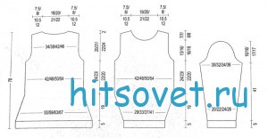 Узорчатый пуловер с описанием, выкройка.