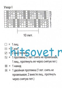 Свободный вязаный жакет, схема.