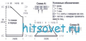 Пуловер реглан английской резинкой, схемы.