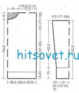 Модный свободный пуловер с косами, выкройка.