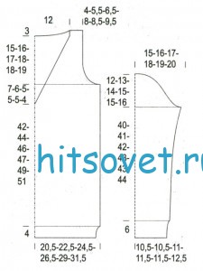 Розовый пуловер с косами, выкройка.