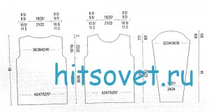 Женский пуловер из альпаки, выкройка.