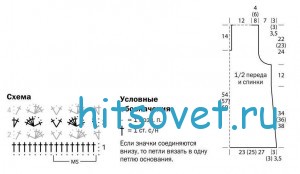 Безрукавка крючком, схемы.