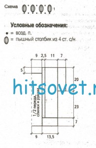 Женский вязаный пуловер с бесплатным описанием, схема.