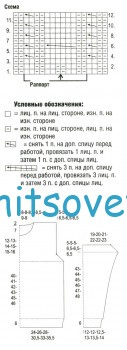 Схема мужского пуловера спицами