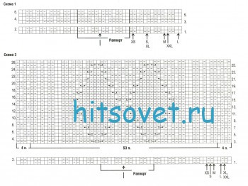 Малиновый пуловер женский с рельефным узором, схемы.