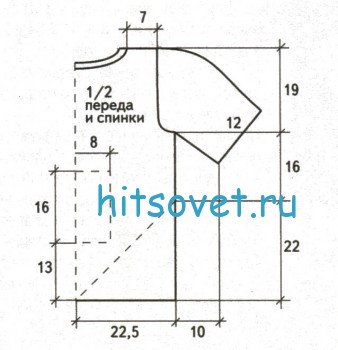 Выкройка вязаного топа