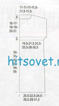 туника спицами Выкройка