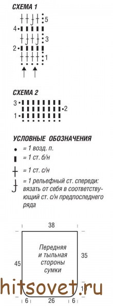 Вязание сумки крючком, схемы. Вязание сумки крючком, схемы.