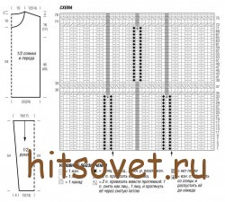 Розовый пуловер из пряжи ALLEGRO, схема.