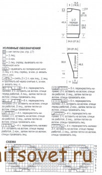 Схема женского свитера